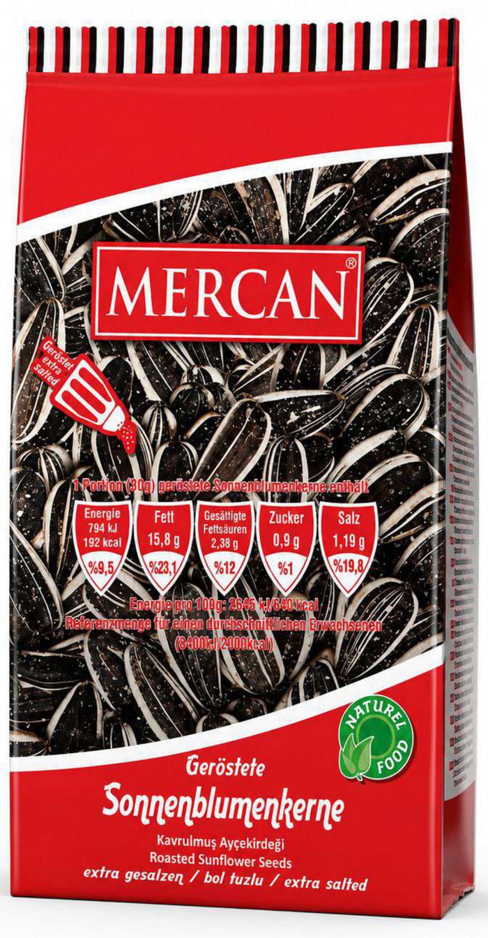 Mercan Quadro Tuzlu Siyah Ayçekirdeği 225g
